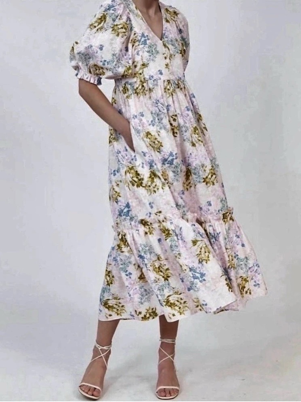 Hunter Bell Floral Dress Sz Small